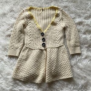 Free People‎ Chunky Knit Peplum Sweater